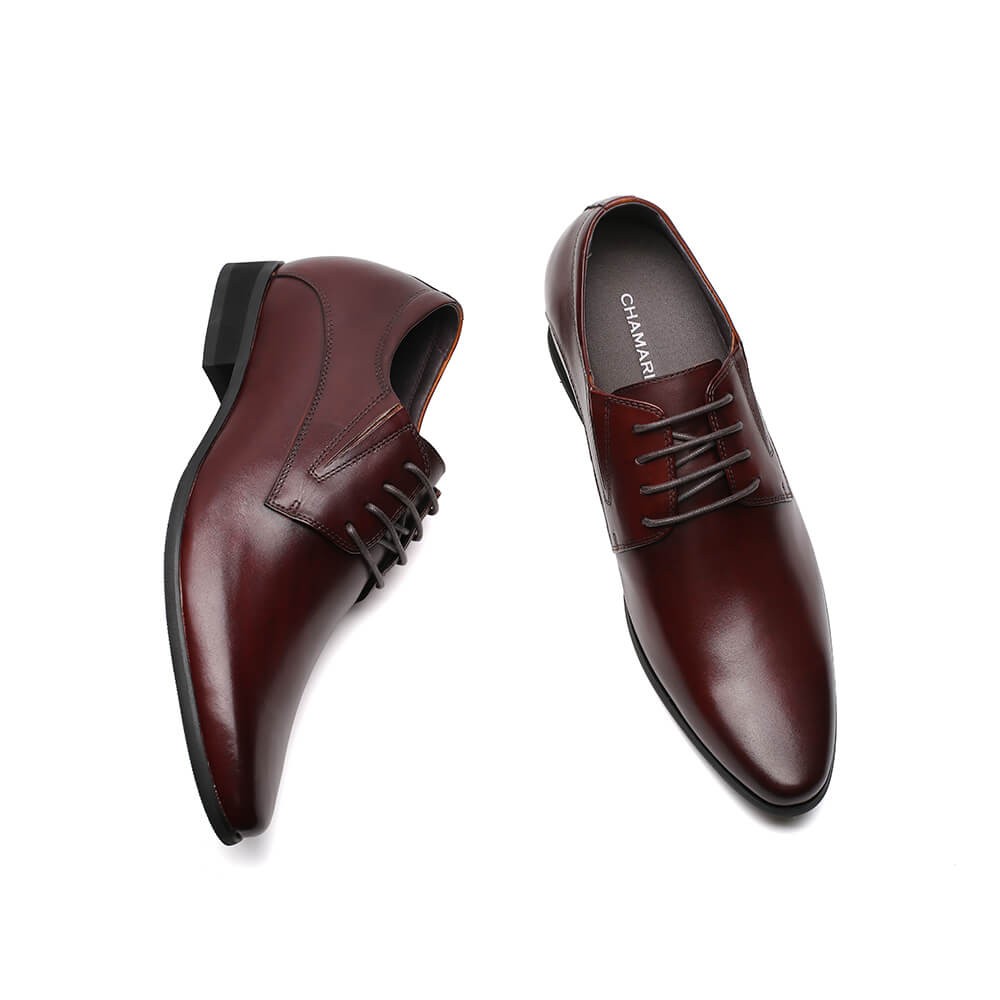8CM / 3.15 Inches CMR CHAMARIPA Elevator Derby Shoes - Gain 3.15 Inches in Style with Height Increasing Dress Shoes for Men