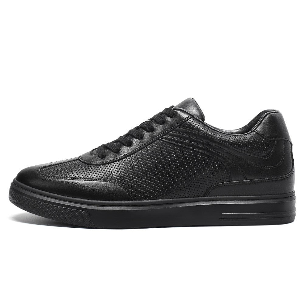 6 CM/2.36 Inches CMR CHAMARIPA Men’s Elevator Casual Sneakers - Crisp White Leather Shoes for Subtle Height Boost & Everyday Style