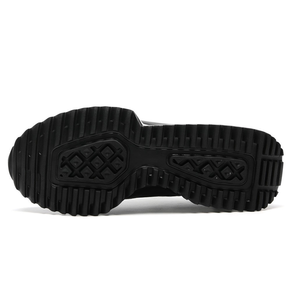 8 CM/3.15 Inches CMR CHAMARIPA Men's Height-Increasing Athletic Shoes - Black Leather Casual Sports Sneakers for Enhanced Stature & Active Comfort
