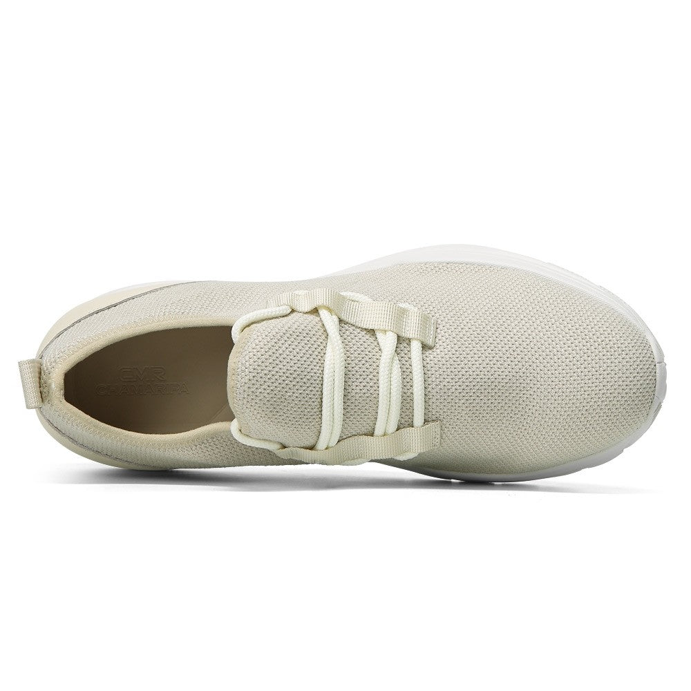 7 CM/2.76 Inches CMR CHAMARIPA Men's Apricot Mesh Slip-On Sneakers