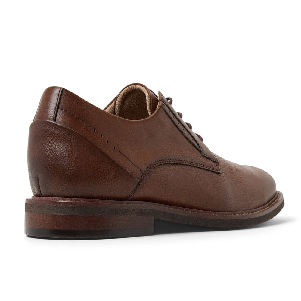 7 CM/2.76 Inches CMR CHAMARIPA Men’s Cognac Vegan Leather Elevator Dress Shoes