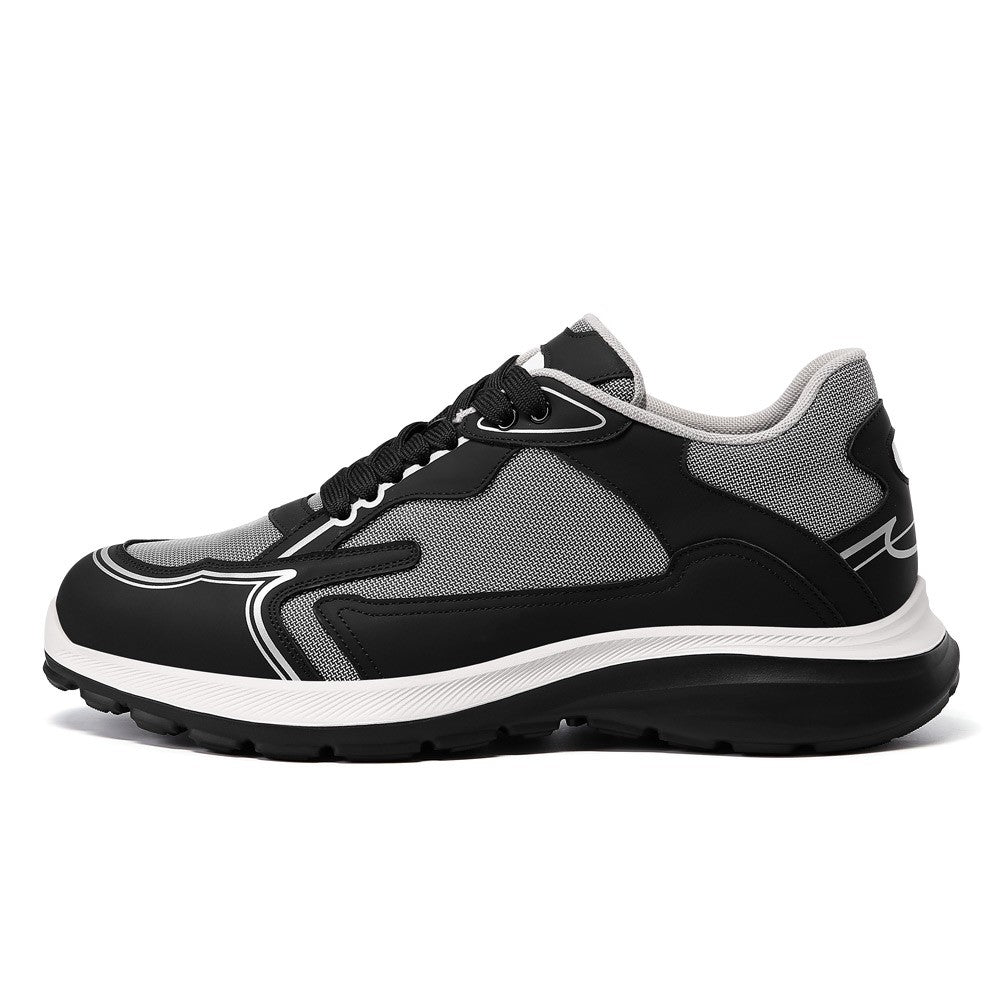 7 CM/2.76 Inches CMR CHAMARIPA Men's Gray Cloth Elevator Sports Sneakers – 7cm Height Boost