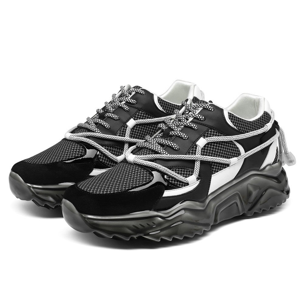 7 CM/2.76 Inches CMR CHAMARIPA Men's Height Increasing Casual Sneakers - Handcrafted Breathable Design