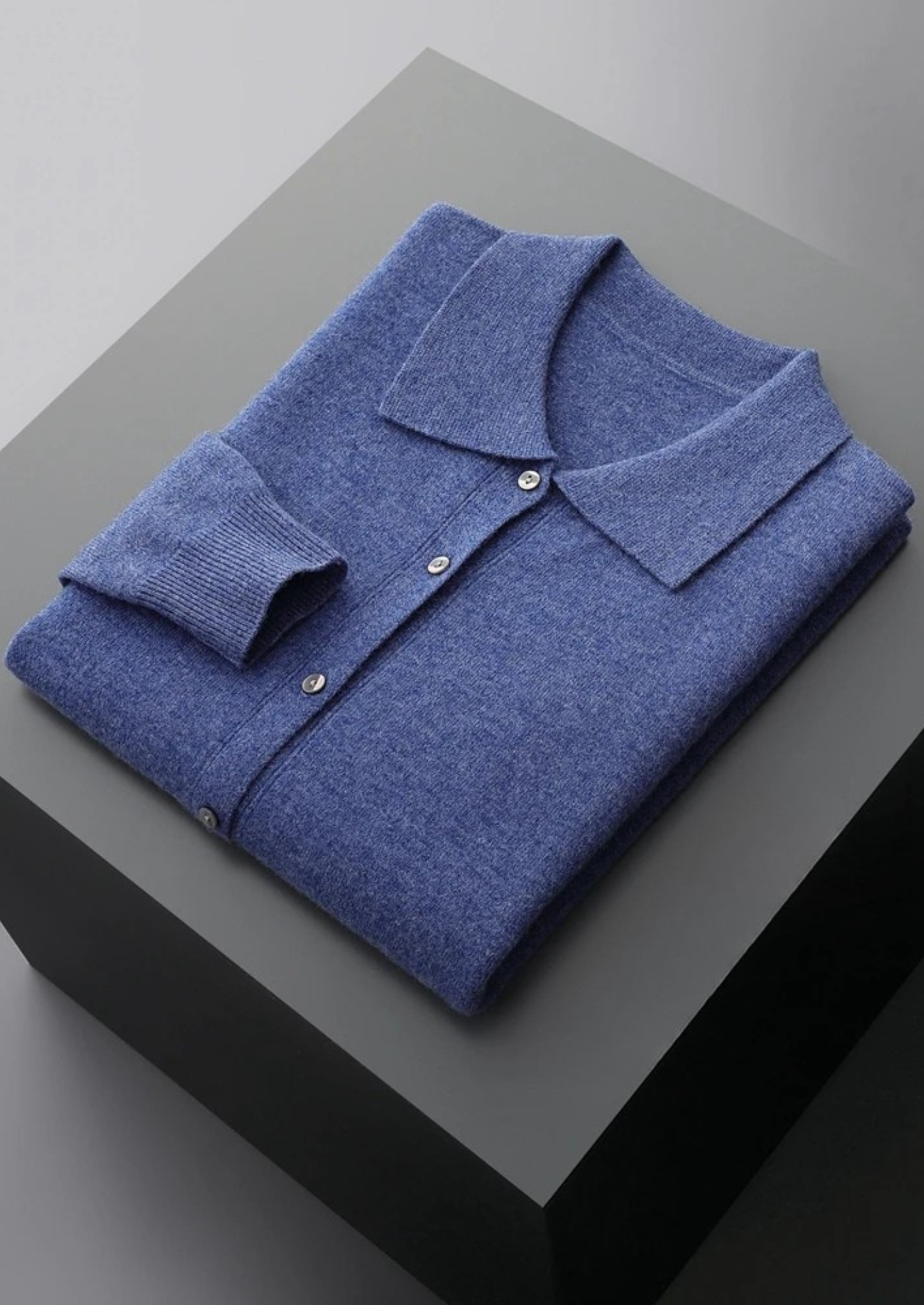 CASHMERE POLO CARDIGAN