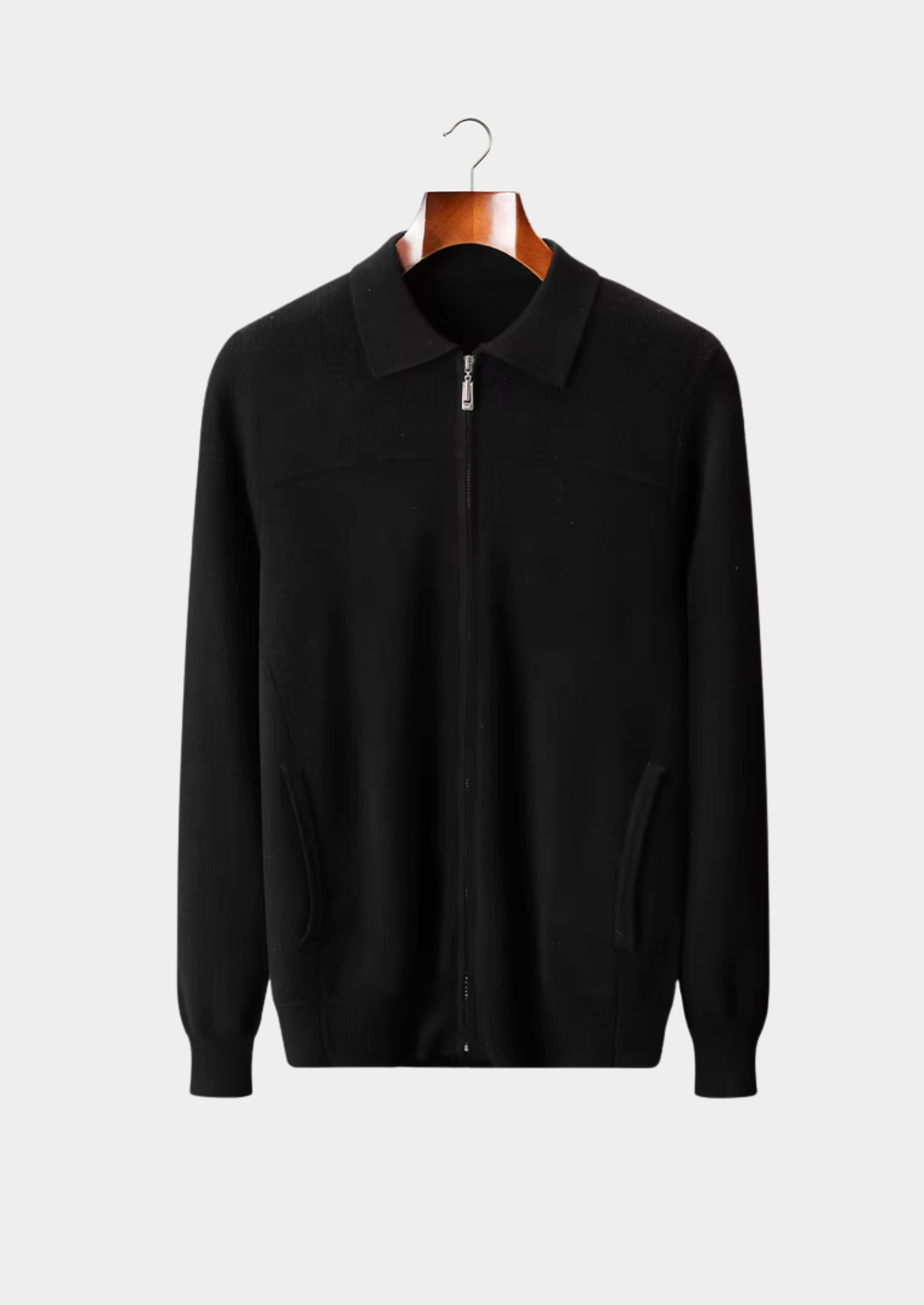 Cavallo Wool Ribbed Polo Cardigan