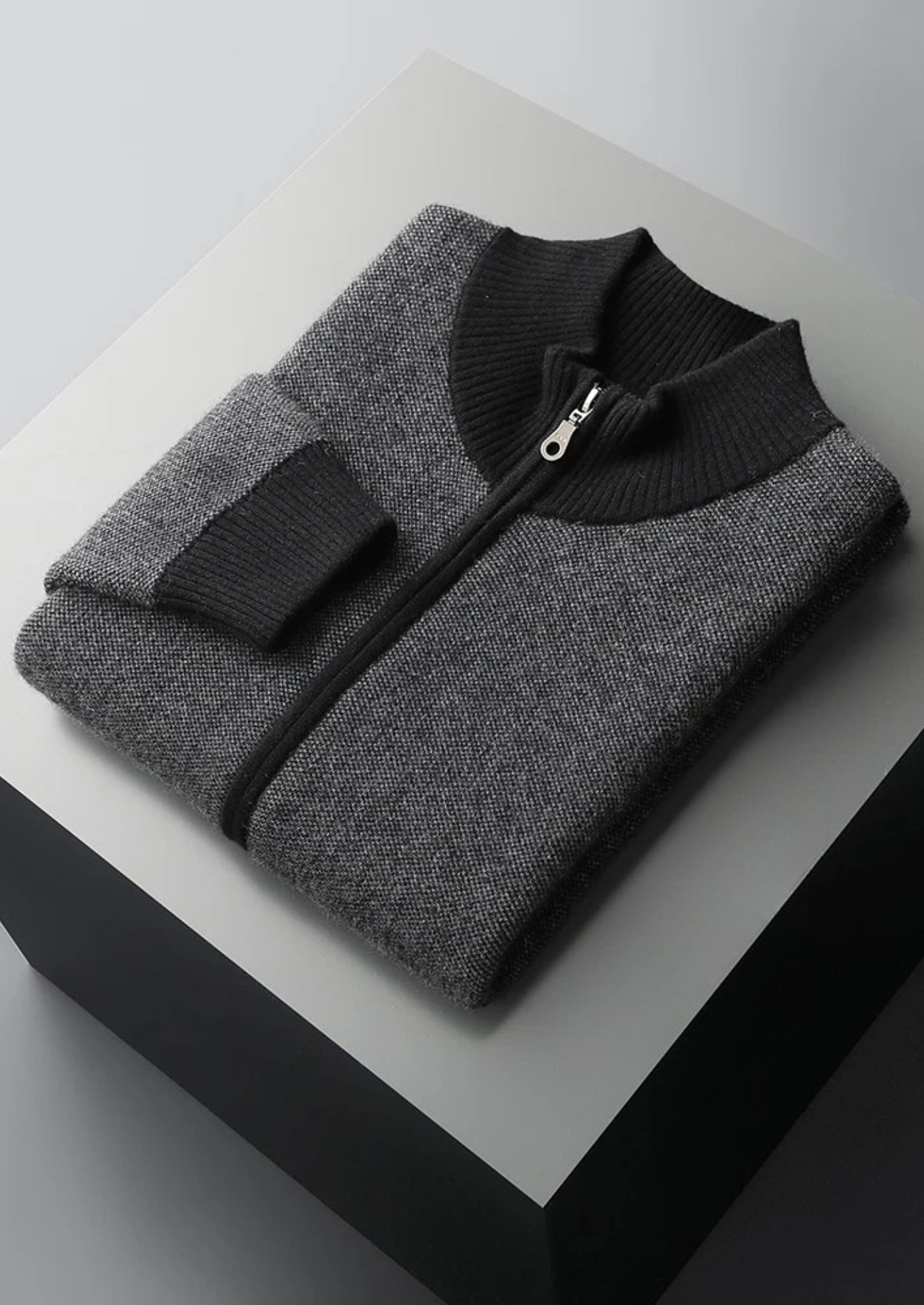 Cavallo Cashmere Jacquard Zip Cardigan
