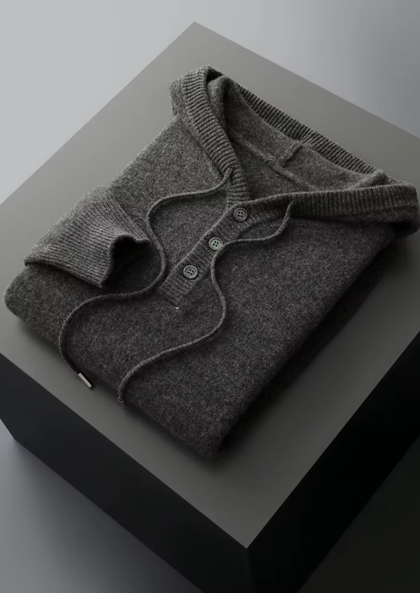 Cavallo WOOL BUTTON HOODIE