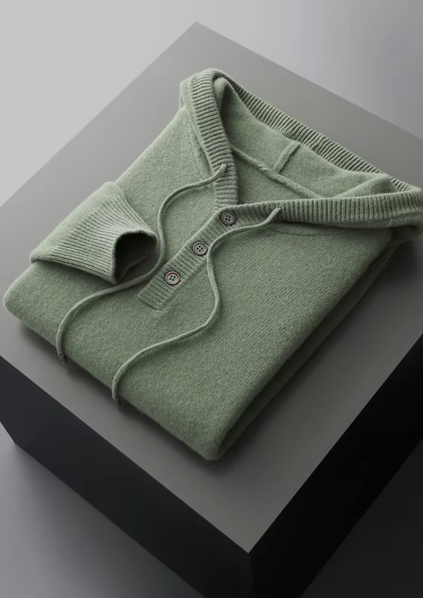 Cavallo WOOL BUTTON HOODIE