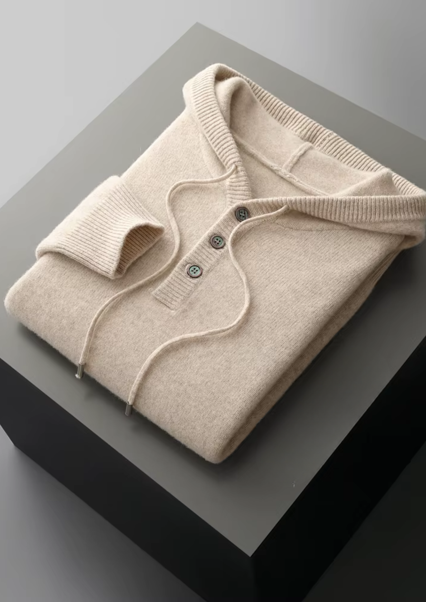 Cavallo WOOL BUTTON HOODIE