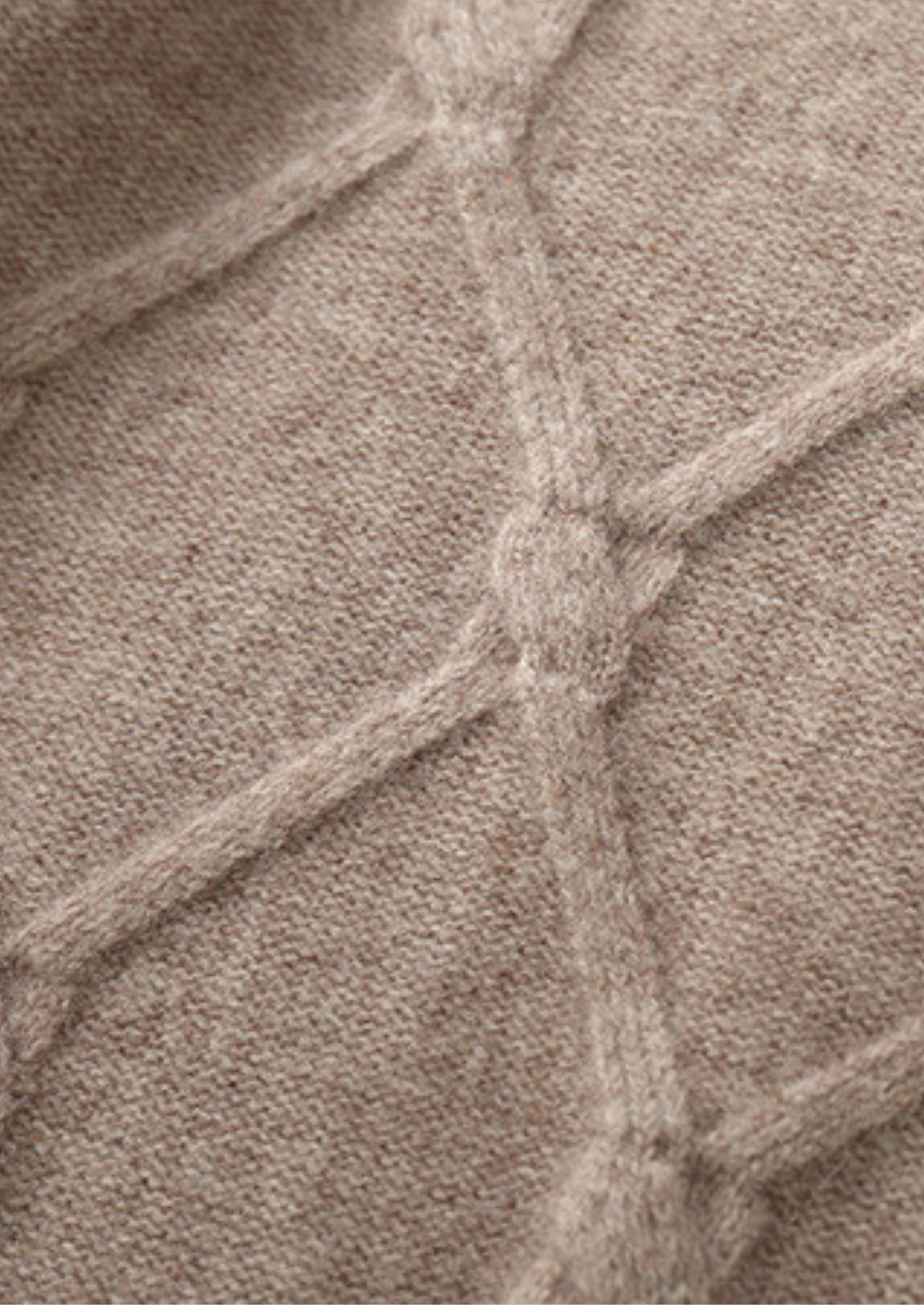 100% CASHMERE PATTERN CREWNECK
