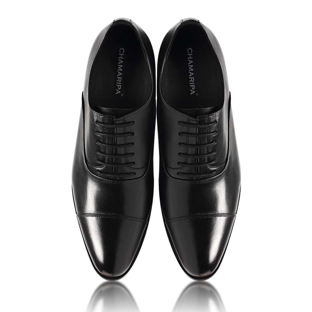 7 CM / 2.76 Inches CMR CHAMARIPA Elegant Oxfords Elevator Dress Shoes Cow Leather Wedding Shoes