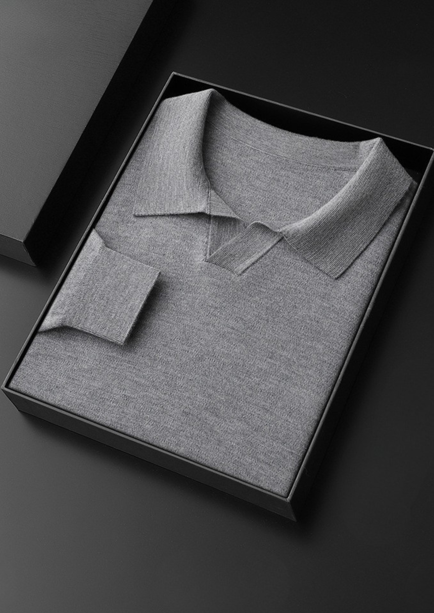 CASHMERE BUTTONLESS SWEATER POLO