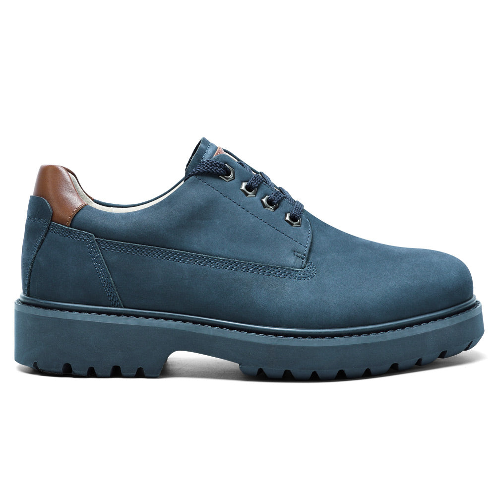 7 CM/2.76 Inches CMR CHAMARIPA Men's Blue Nubuck Elevator Shoes - Casual Comfort Sneakers