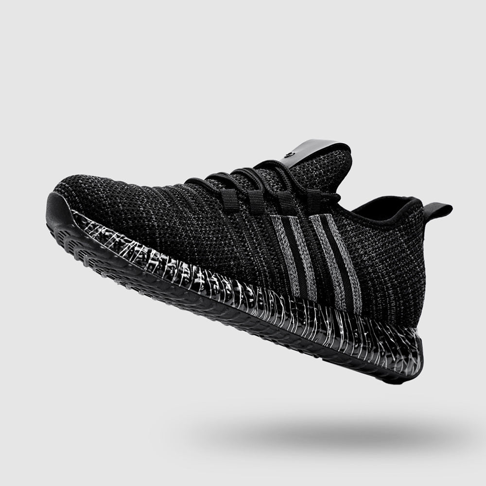7CM / 2.76 Inches CMR CHAMARIPA Black Knit Breathable Height-Elevator Shoes For Men