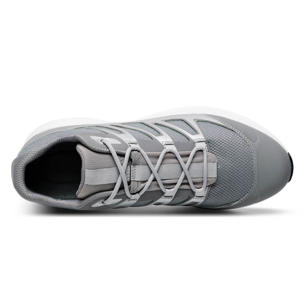 7CM / 2.76 Inches CMR CHAMARIPA Elevator Sneakers For Men | Grey Mesh Lightweight Sneakers