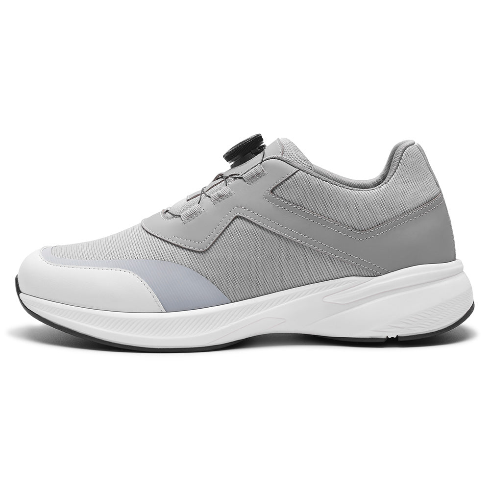 7CM / 2.76 Inches CMR CHAMARIPA Casual Men’s Elevator Sneakers | Breathable Lightweight Grey Mesh Sneakers