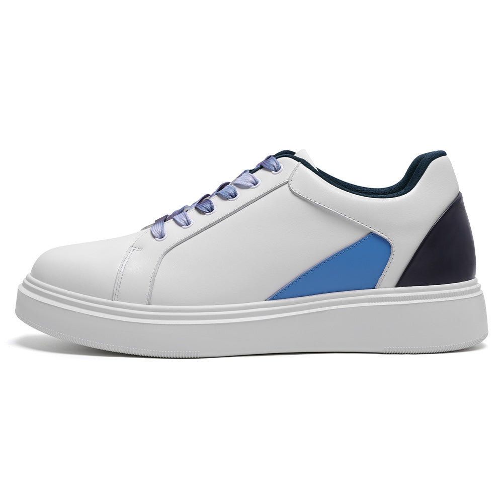 7 CM / 2.76 Inches CMR CHAMARIPA Mens Sneakers That Make You Taller | White Soft Leather Sneakers