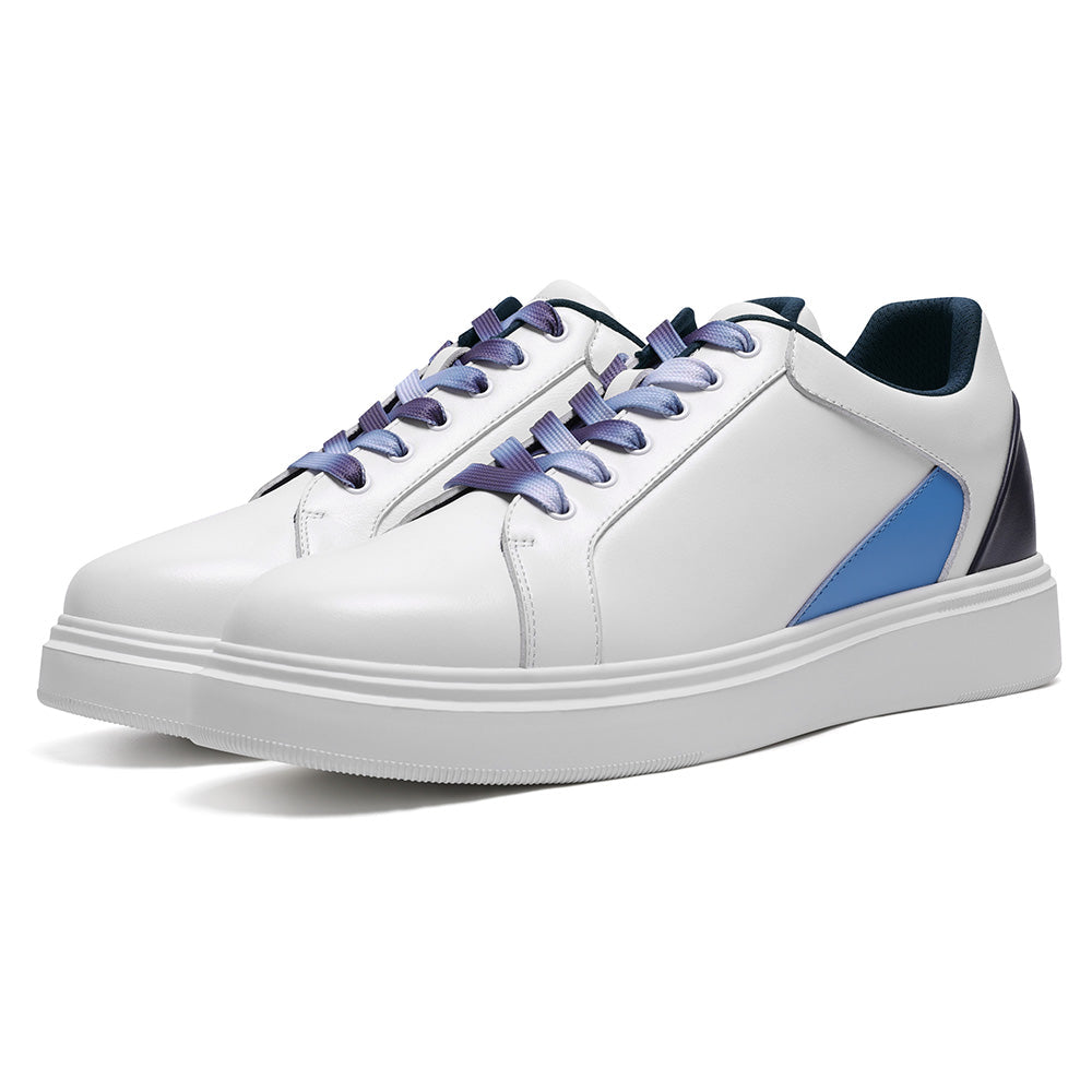 7 CM / 2.76 Inches CMR CHAMARIPA Mens Sneakers That Make You Taller | White Soft Leather Sneakers