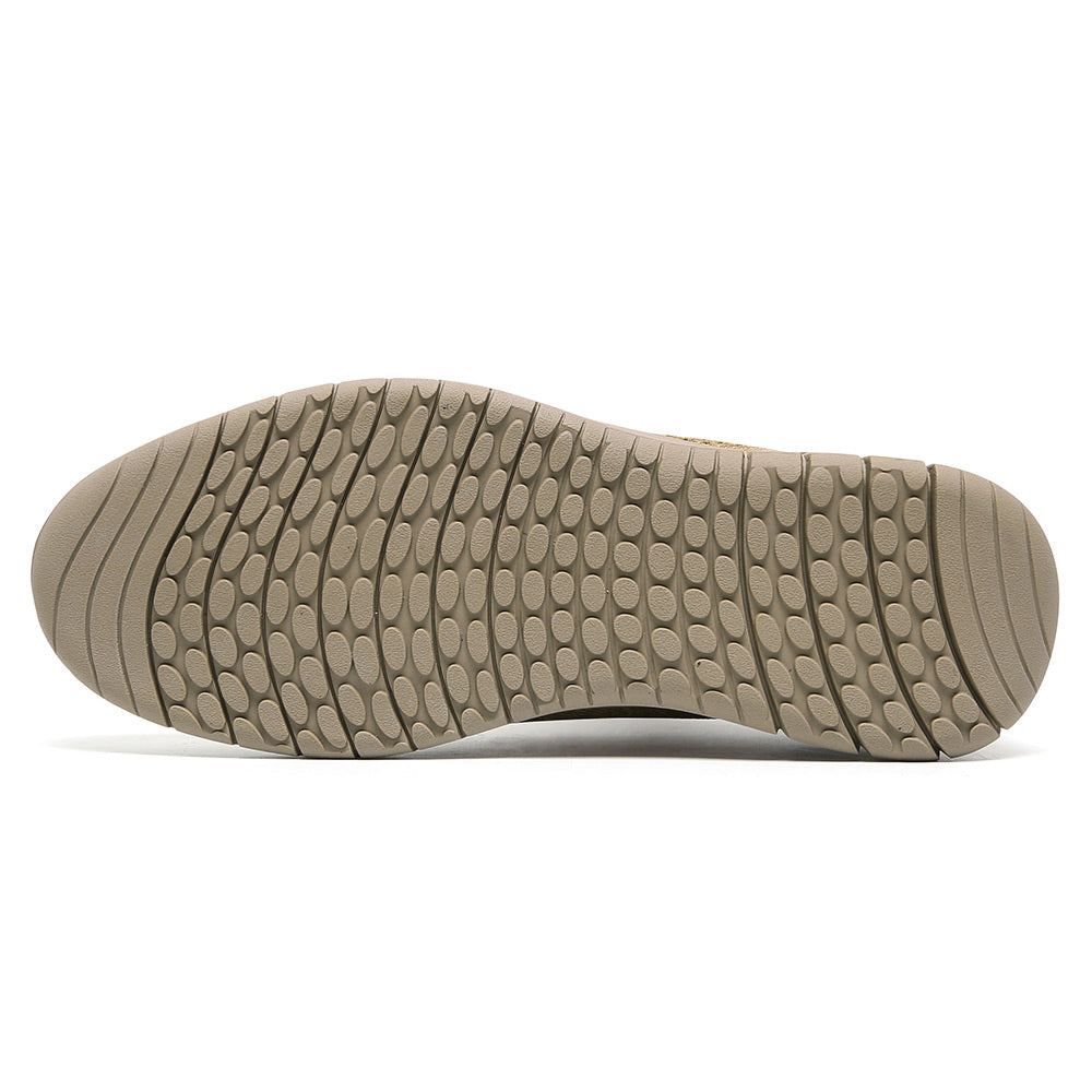 6CM / 2.36 Inches CMR CHAMARIPA Best Elevator Shoes For Men - Khaki Knit Casual Shoes