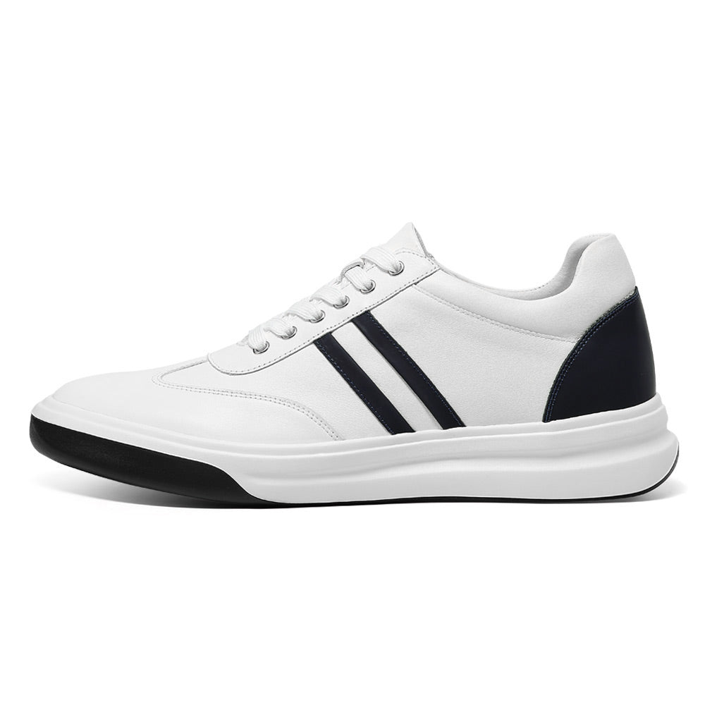 7 CM / 2.76 Inches CMR CHAMARIPA Elevator Sneakers - Height Enhancing Shoes - Casual Men's White Sneakers