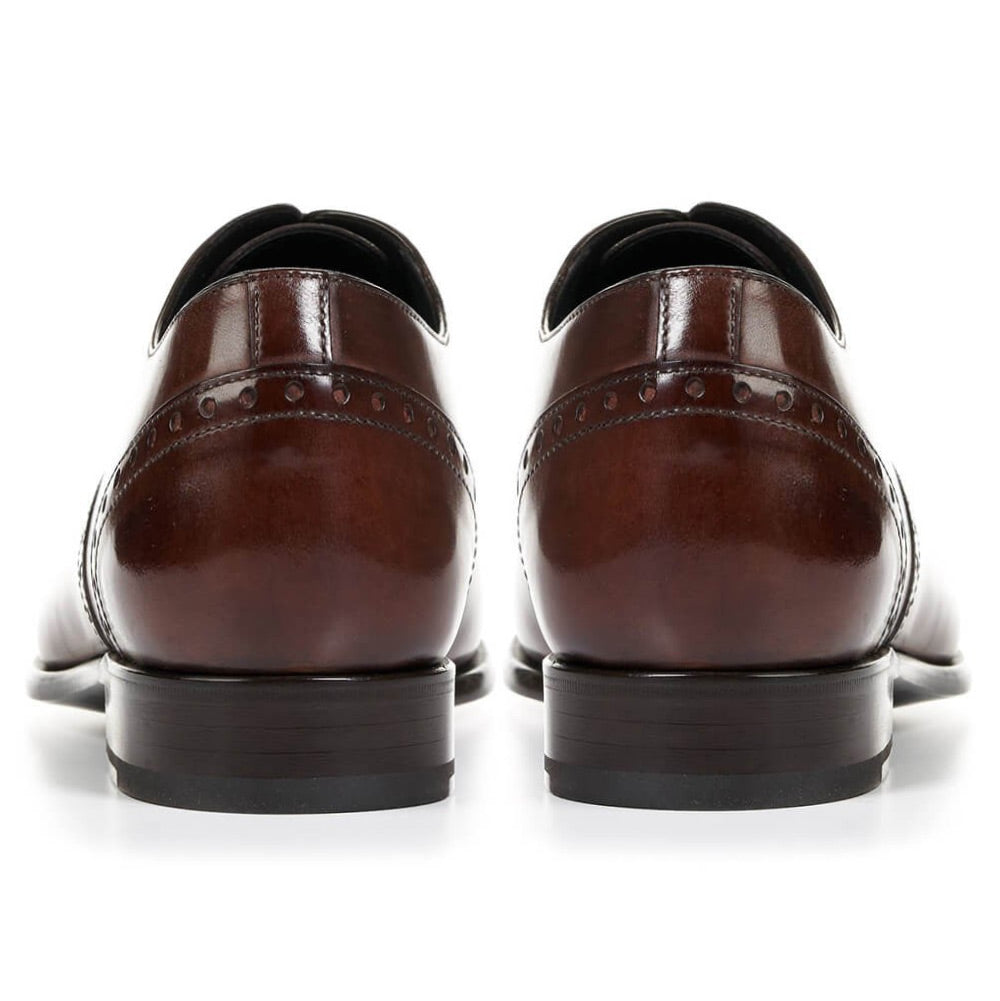 7 CM/2.76 Inches CMR CHAMARIPA Handcrafted Men’s Elevator Dress Shoes Brown Leather Oxford Shoes