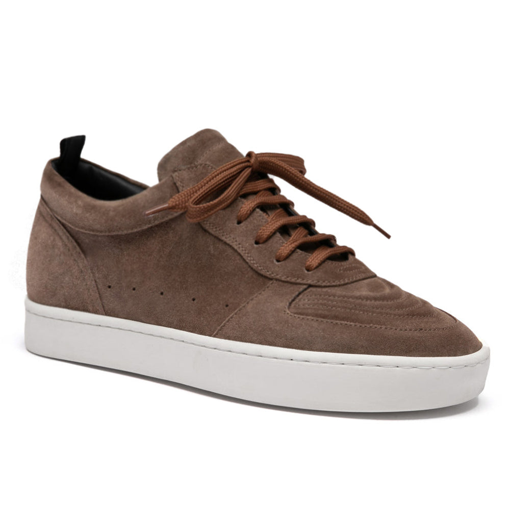 7 CM/2.76 Inches CMR CHAMARIPA Men's Dark Blue/Dark Green/Brown/Black Suede Elevator Sneakers - Casual Height Increasing Shoe
