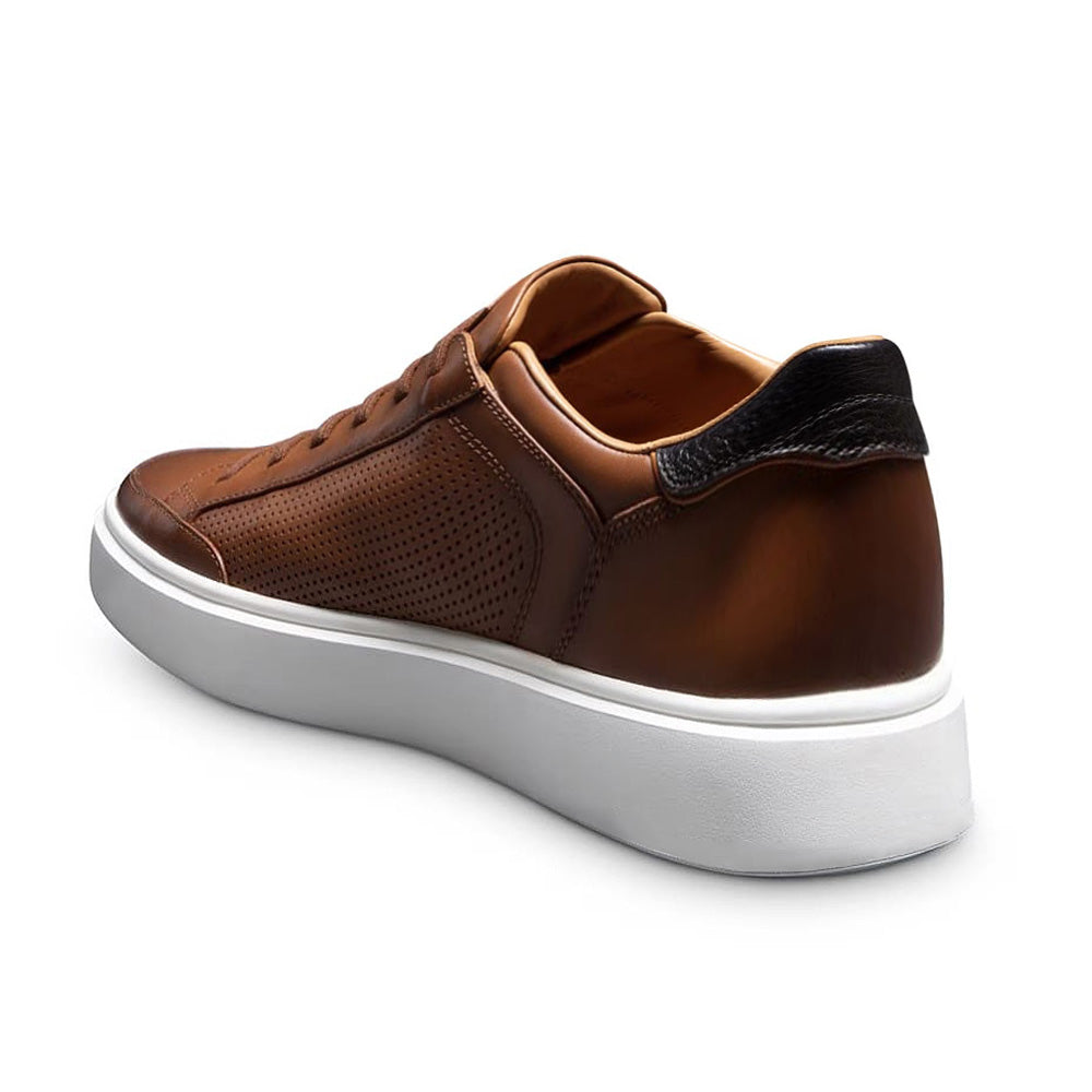 7 CM/2.76 Inches CMR CHAMARIPA Men's Brown/Dark Brown Leather Casual Elevator Sneakers – Handcrafted Lace-up Shoes