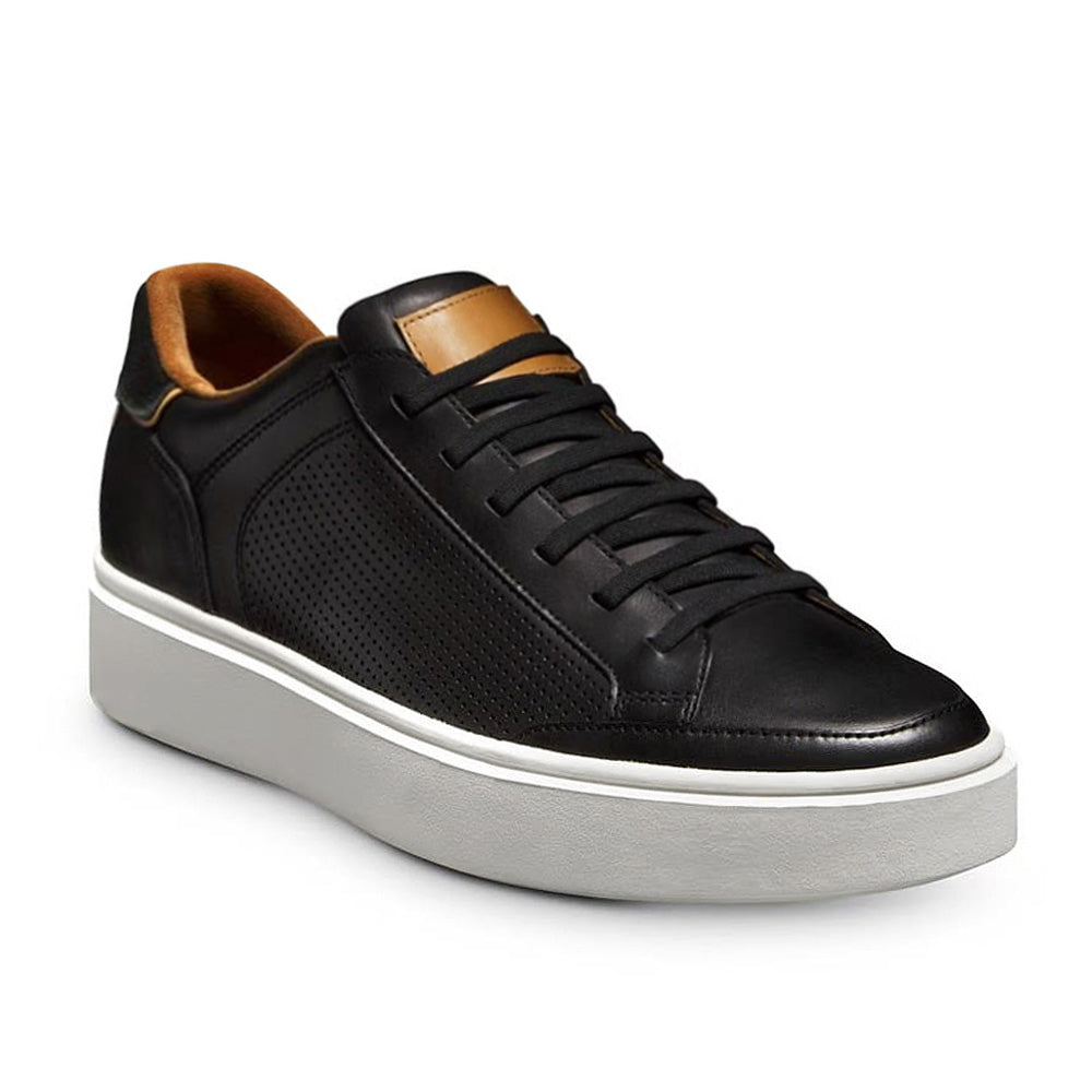 7 CM/2.76 Inches CMR CHAMARIPA Men's Dark Blue/ Light Brown/Grey/Black Brogue Leather Sneakers – Handcrafted Elevator Shoe