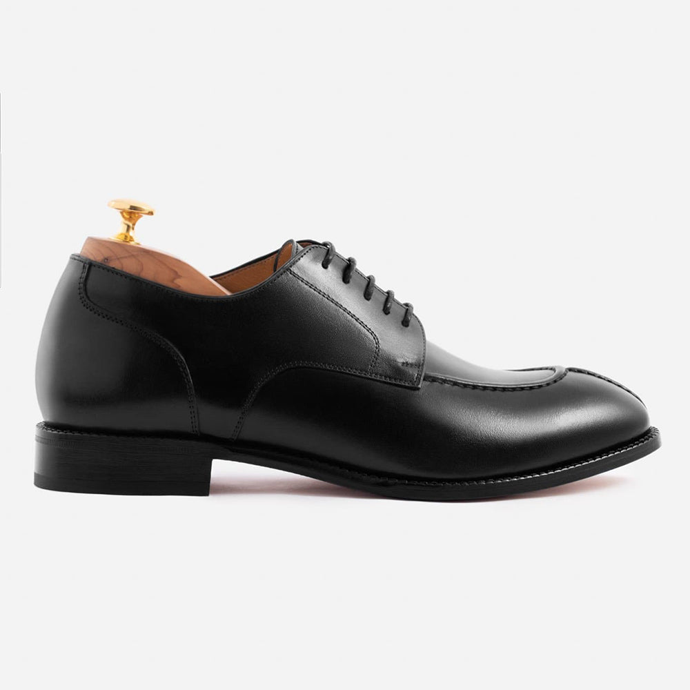 6CM / 2.36 Inches CMR CHAMARIPA Men's Height Raising Derby Shoes | Premium Patina Leather Dress Shoes (Black/Brown/Burgundy)