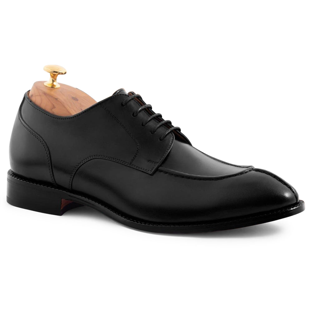 6CM / 2.36 Inches CMR CHAMARIPA Men's Height Raising Derby Shoes | Premium Patina Leather Dress Shoes (Black/Brown/Burgundy)