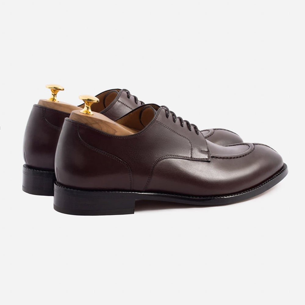 6CM / 2.36 Inches CMR CHAMARIPA Men's Height Raising Derby Shoes | Premium Patina Leather Dress Shoes (Black/Brown/Burgundy)