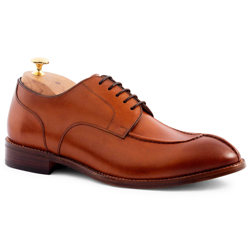 6CM / 2.36 Inches CMR CHAMARIPA Men's Height Raising Derby Shoes | Premium Patina Leather Dress Shoes (Black/Brown/Burgundy)