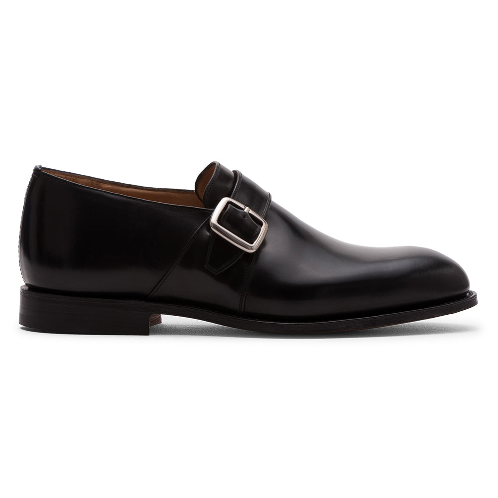 5CM / 1.95 Inches CMR CHAMARIPA Men's Height Increasing Shoes | Premium Calfskin Leather Monk Strap Shoes (Black/Brown)