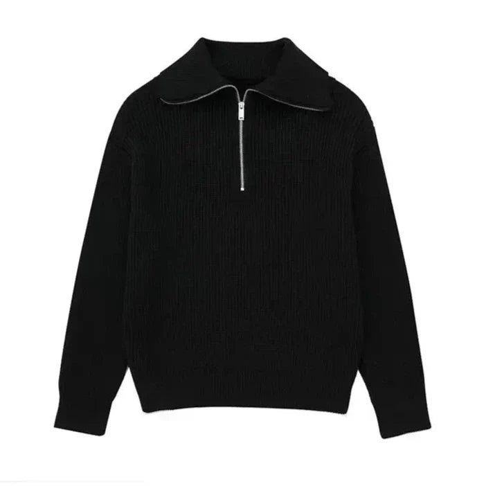 Cavallo Striped Zip Up Sweater