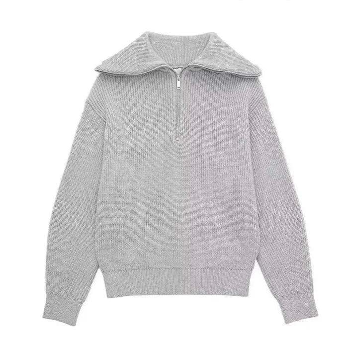 Cavallo Striped Zip Up Sweater