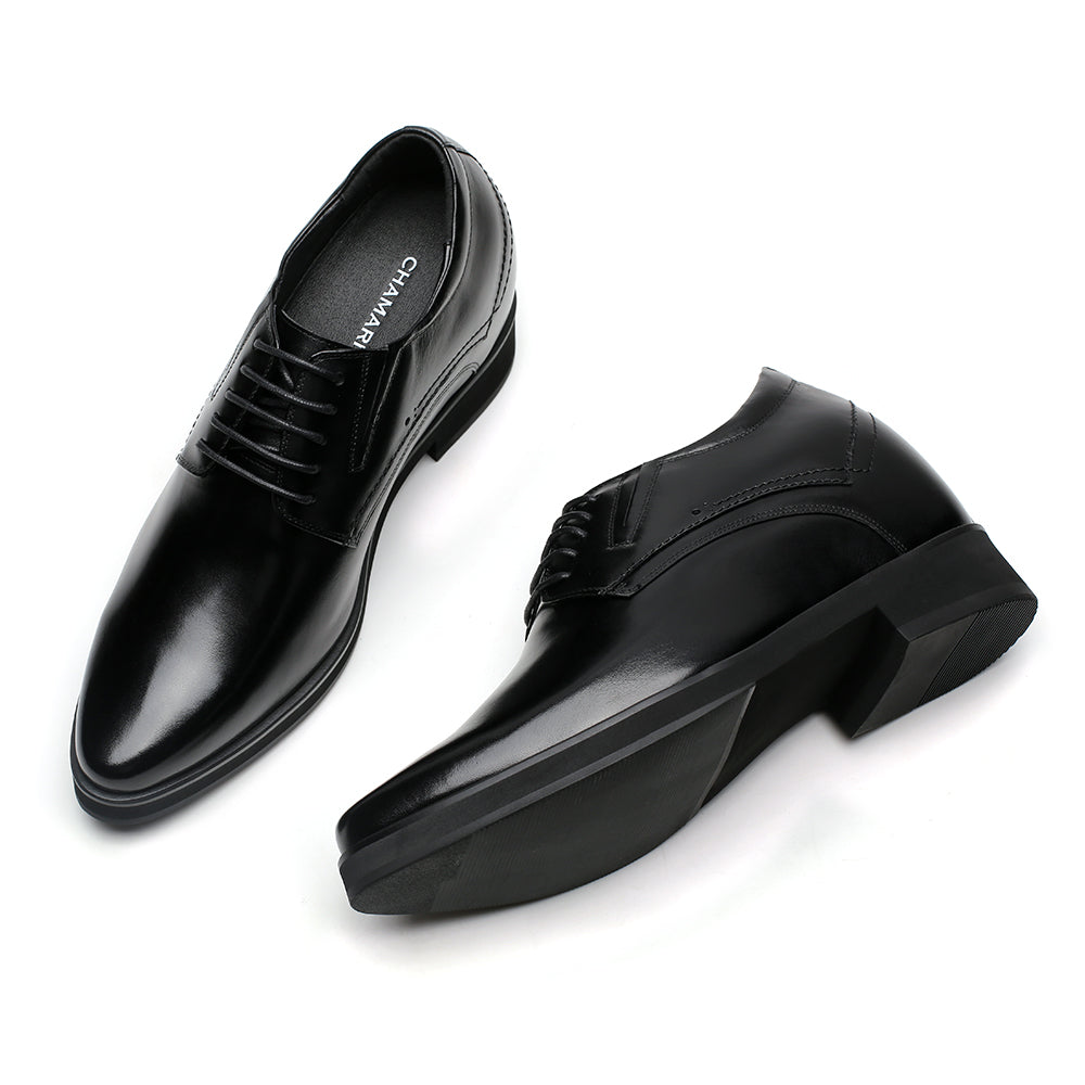 10 CM / 3.94 Inches CMR CHAMARIPA formal height increasing shoes black tall men shoes high heel men dress shoes
