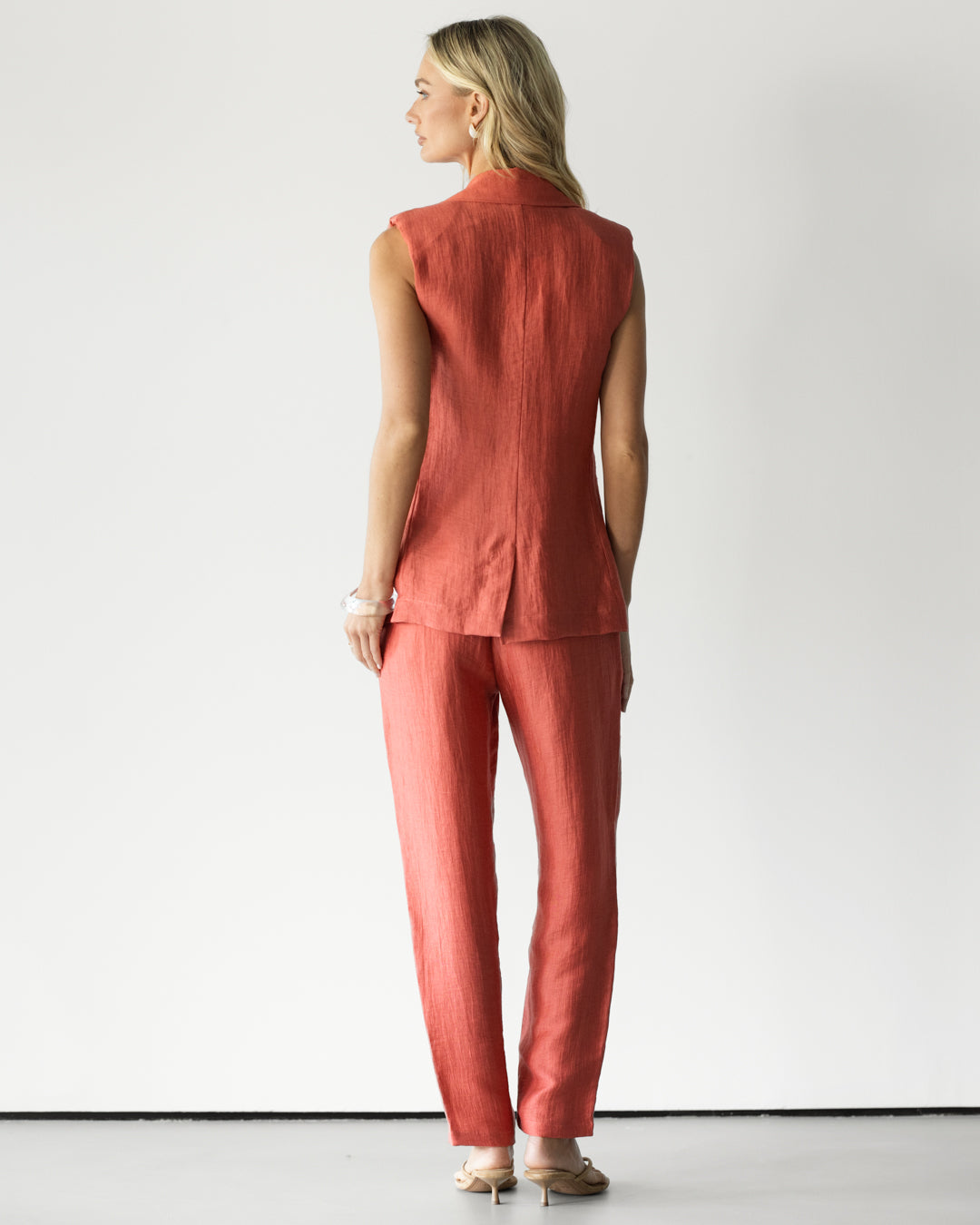 Maris Elastic Waist Trousers | Coral