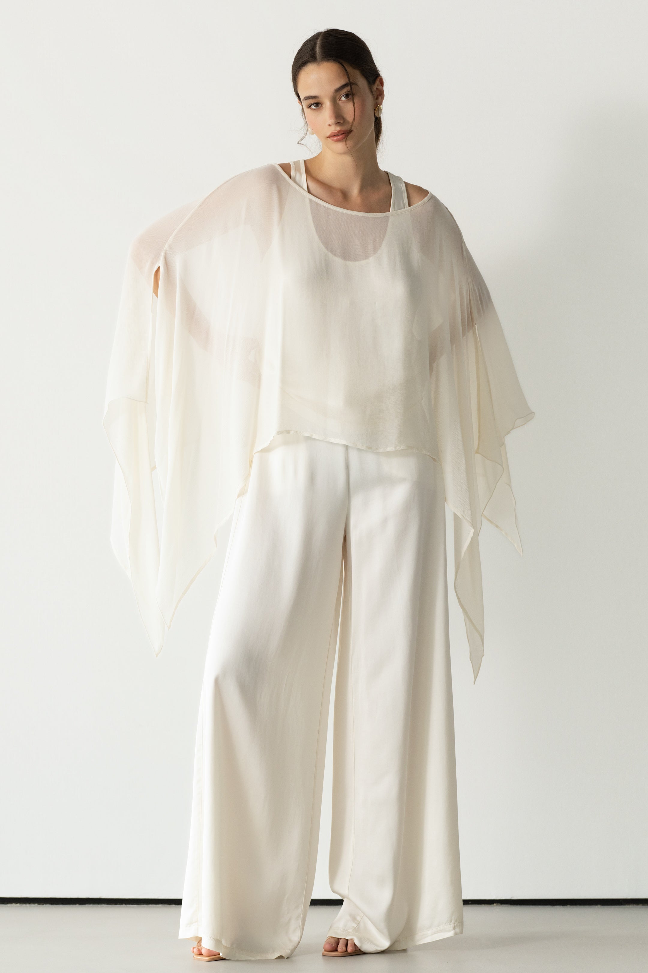 Emberly Lightweight Poncho | Ivory