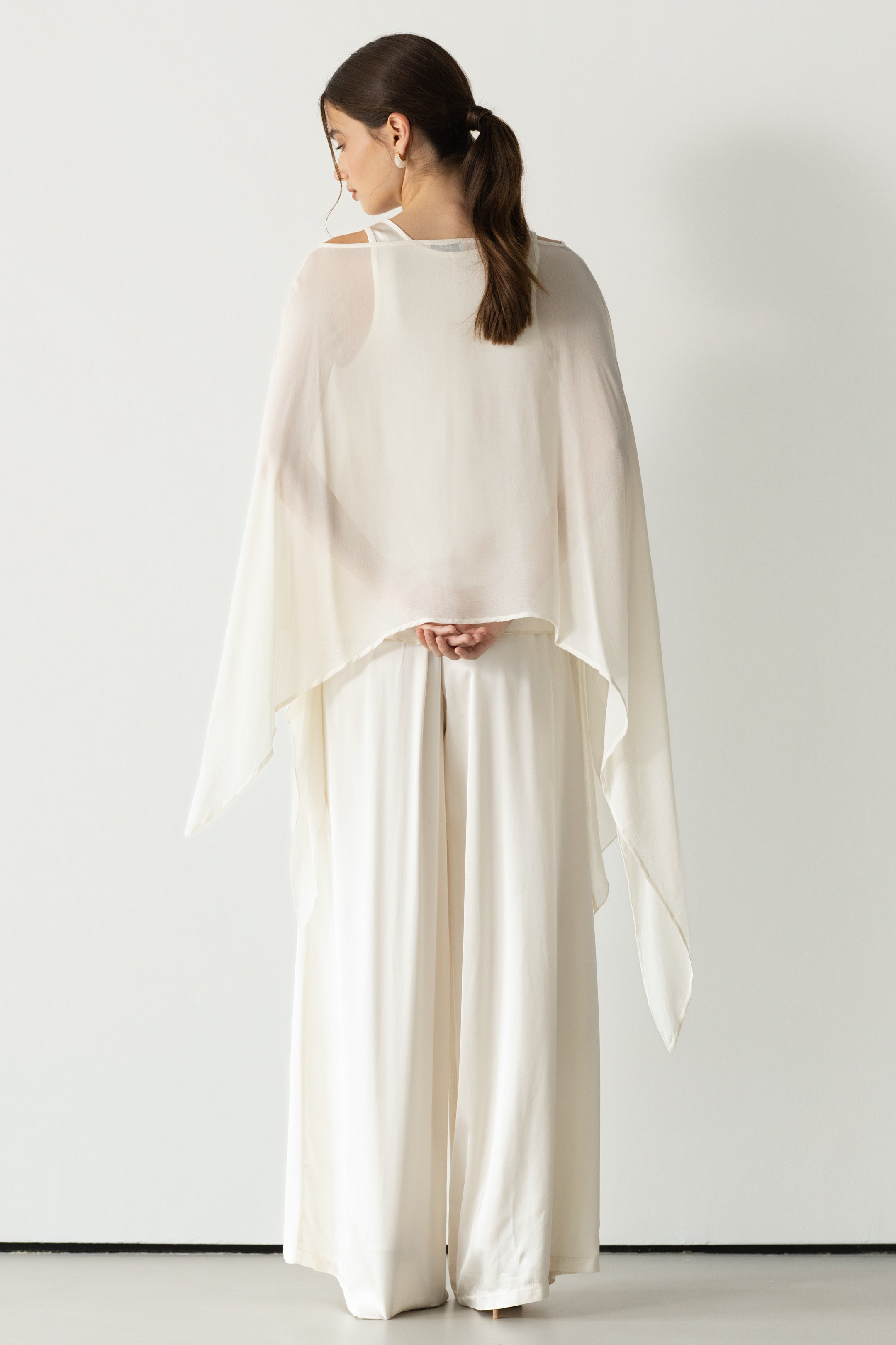 Emberly Lightweight Poncho | Ivory