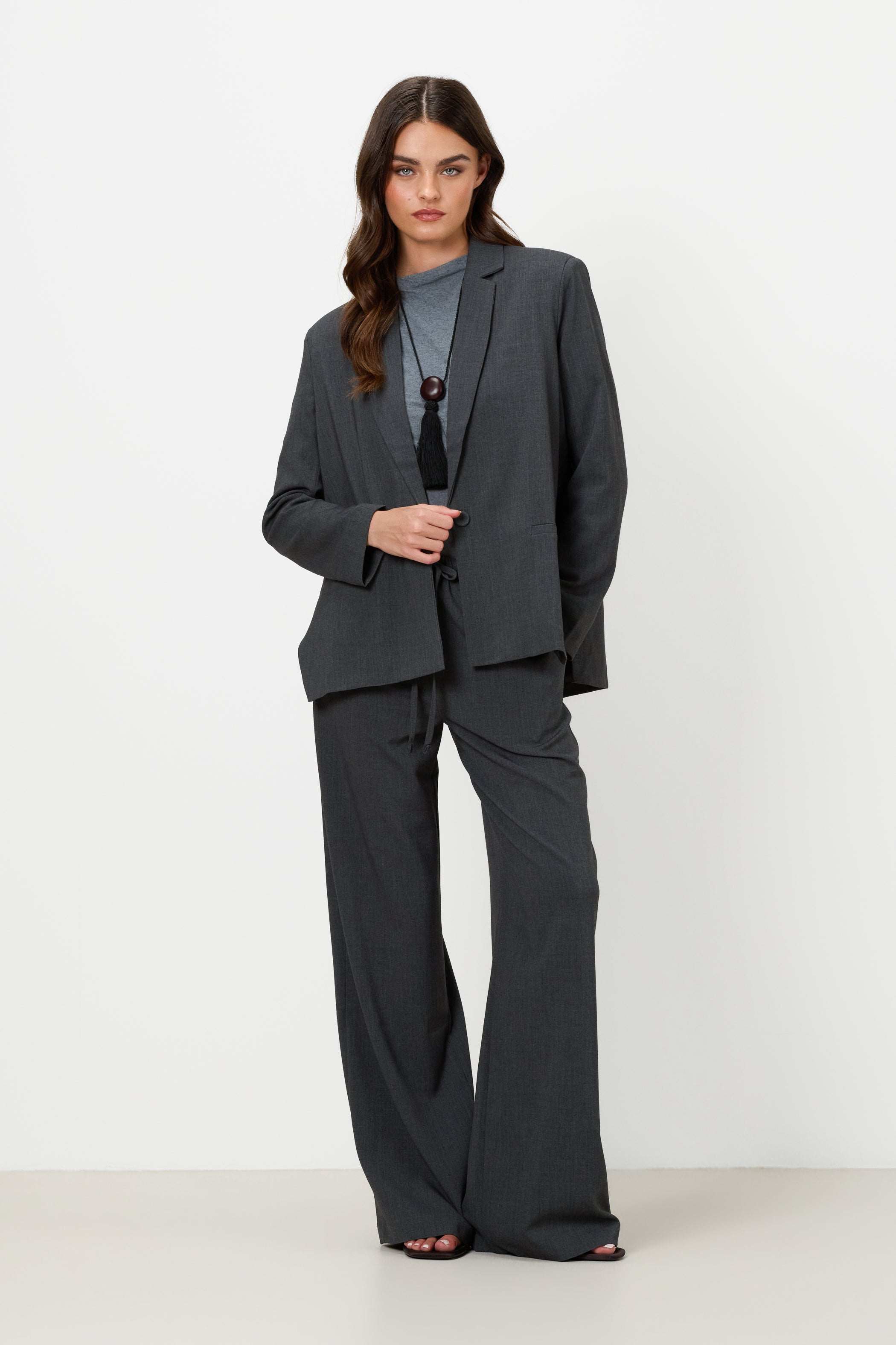 Neve Blazer | Dark Grey Melange