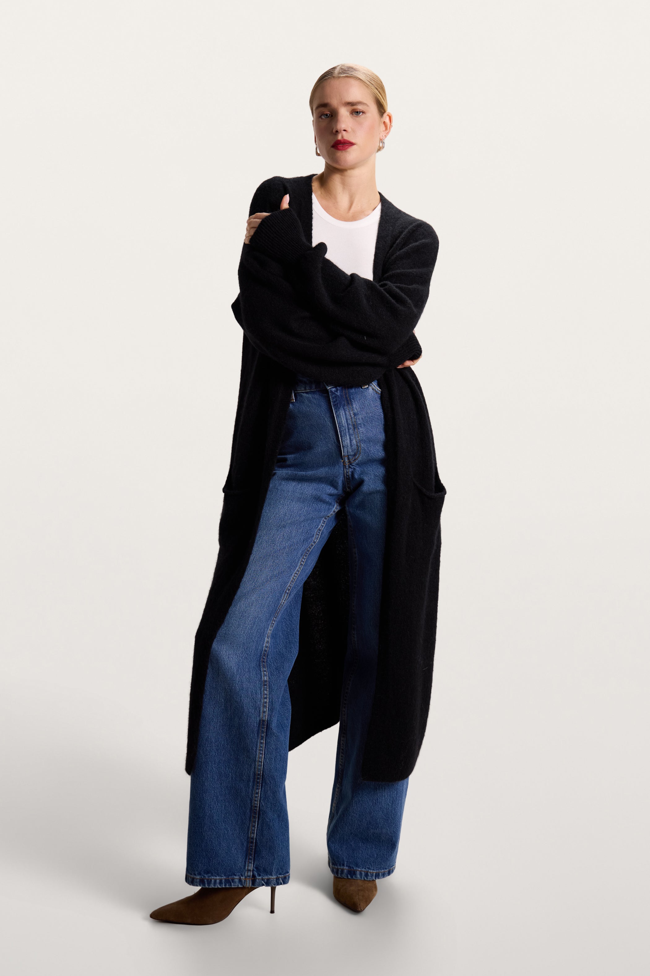 Yasmin Open Cardigan | Black | Alpaca Blend