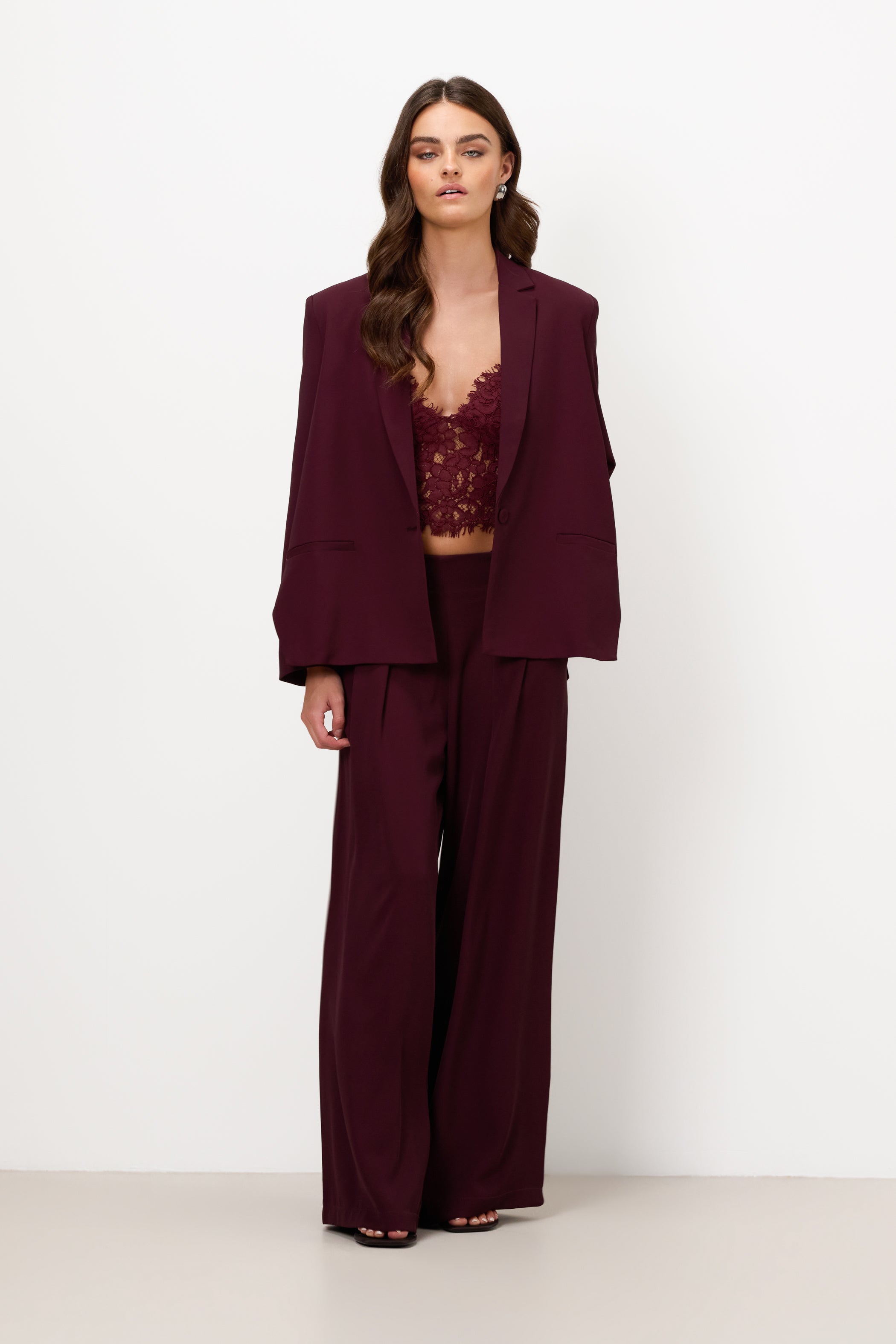 Lana Blazer | Burgundy