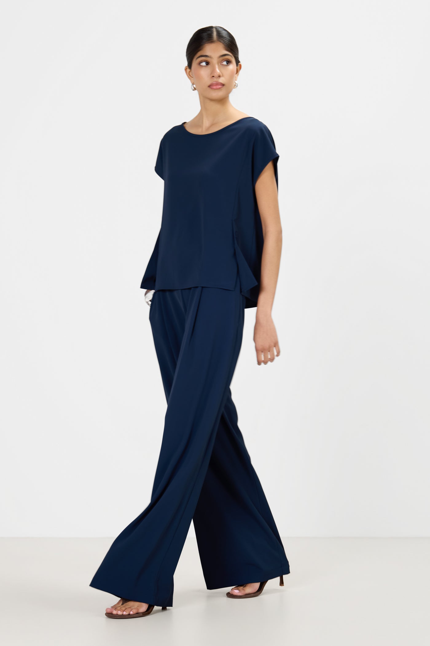 Blanchett Button Top | Navy