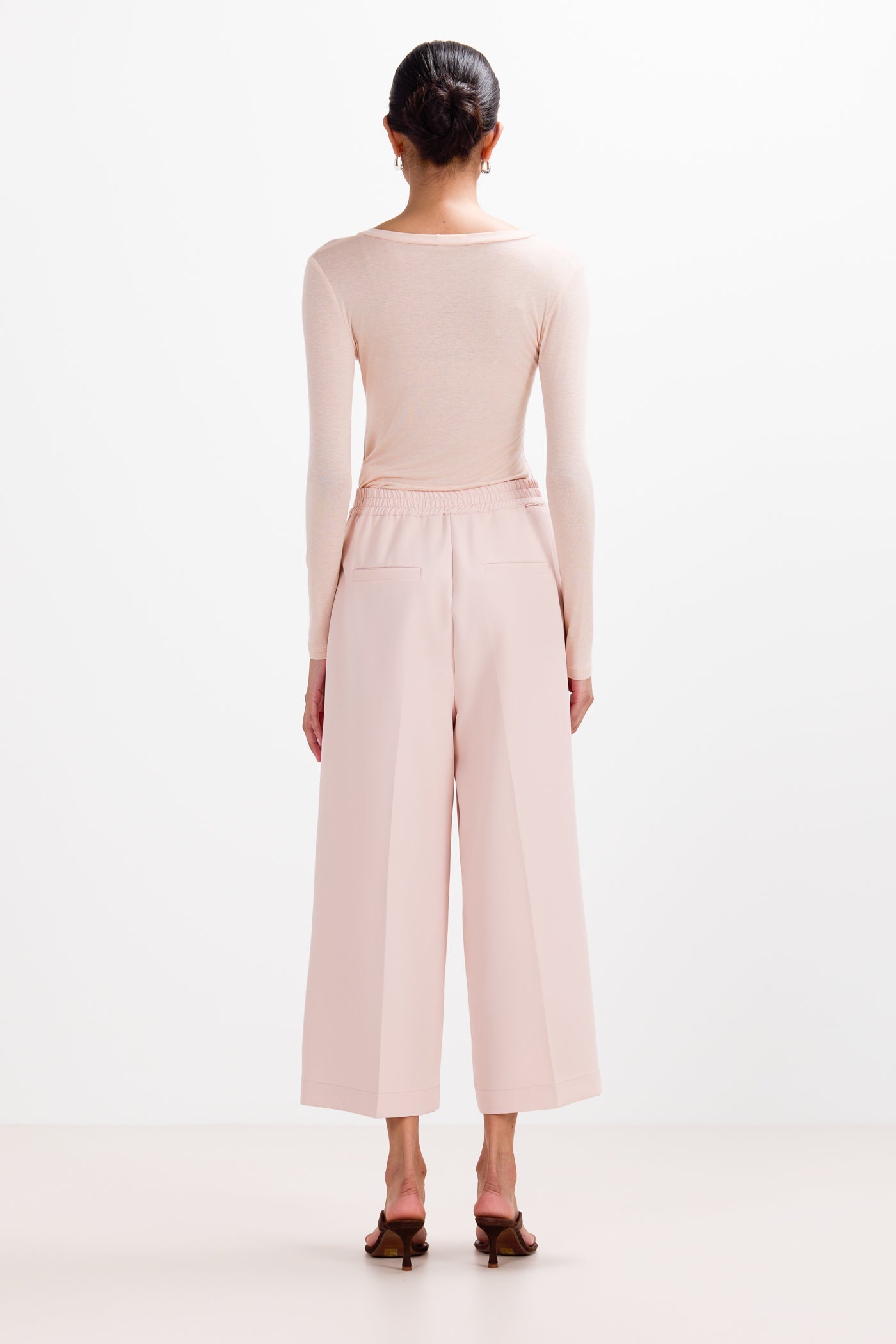 Sylvie V Neck Featherweight Top | Blush | Modal-Silk
