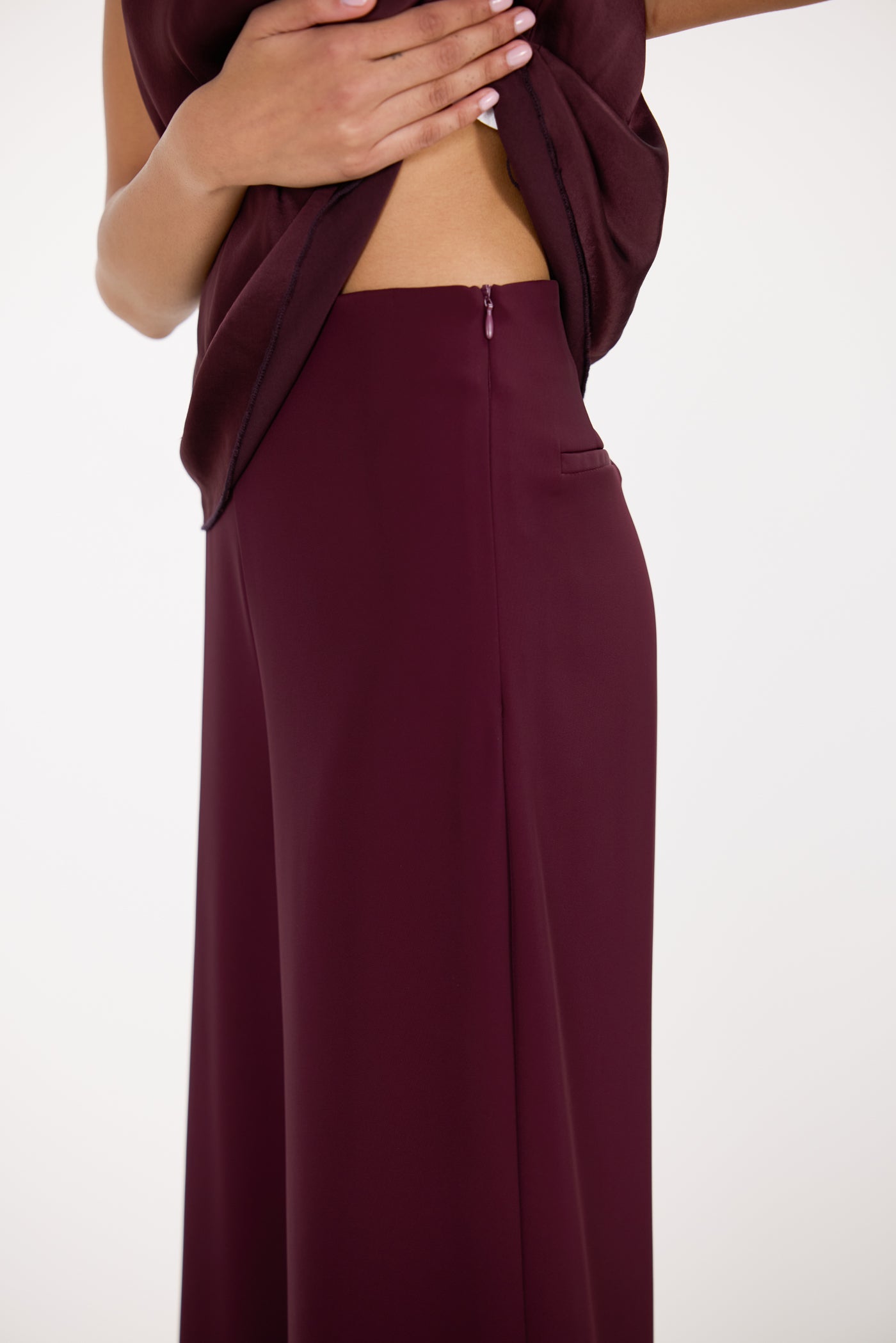 Zuri Trousers | Burgundy