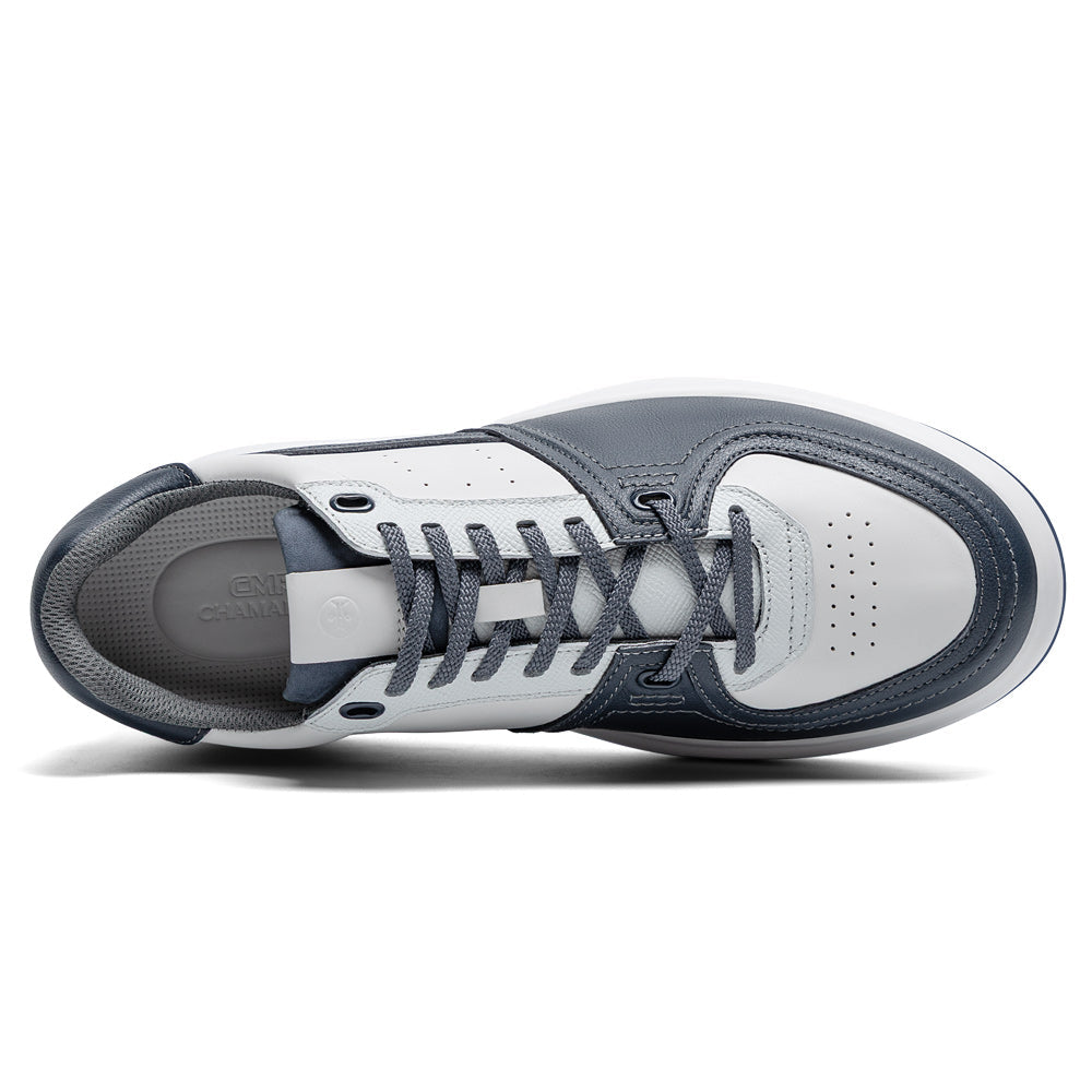 7CM / 2.76 Inches CMR CHAMARIPA Wide Width Elevator Sneakers - Blue Casual Taller Shoes
