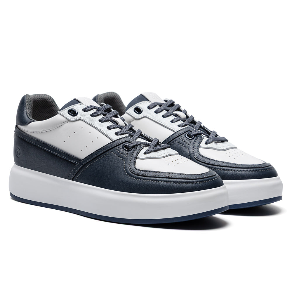 7CM / 2.76 Inches CMR CHAMARIPA Wide Width Elevator Sneakers - Blue Casual Taller Shoes