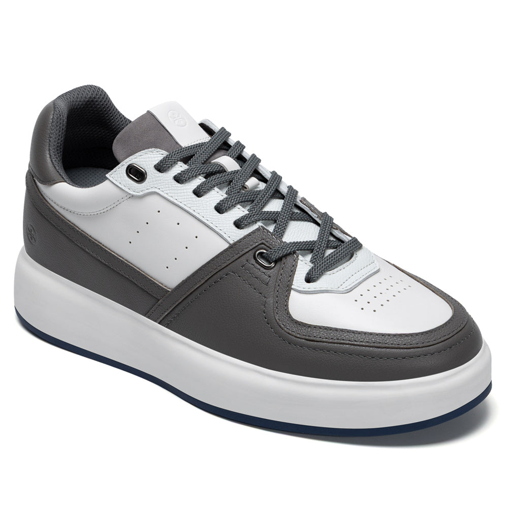 7CM / 2.76 Inches CMR CHAMARIPA Wide Fit Elevator Sneakers - Grey Height Boosting Shoes