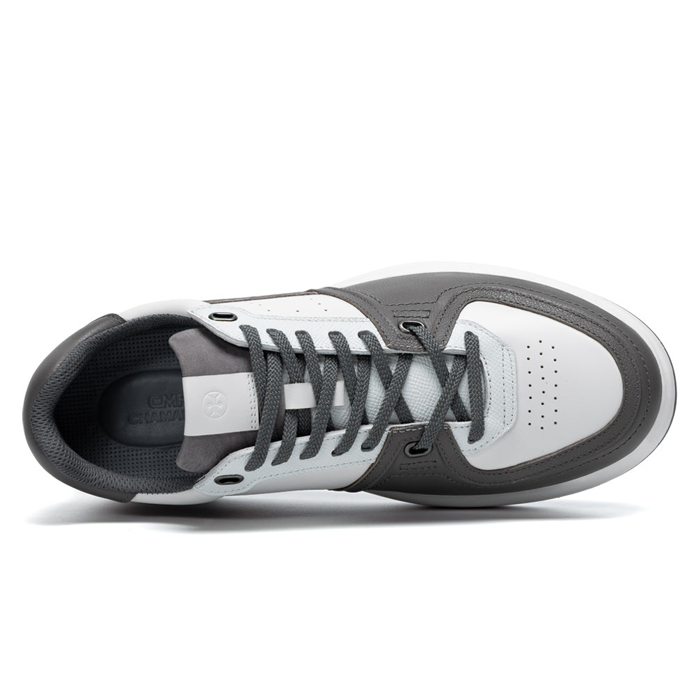 7CM / 2.76 Inches CMR CHAMARIPA Wide Fit Elevator Sneakers - Grey Height Boosting Shoes