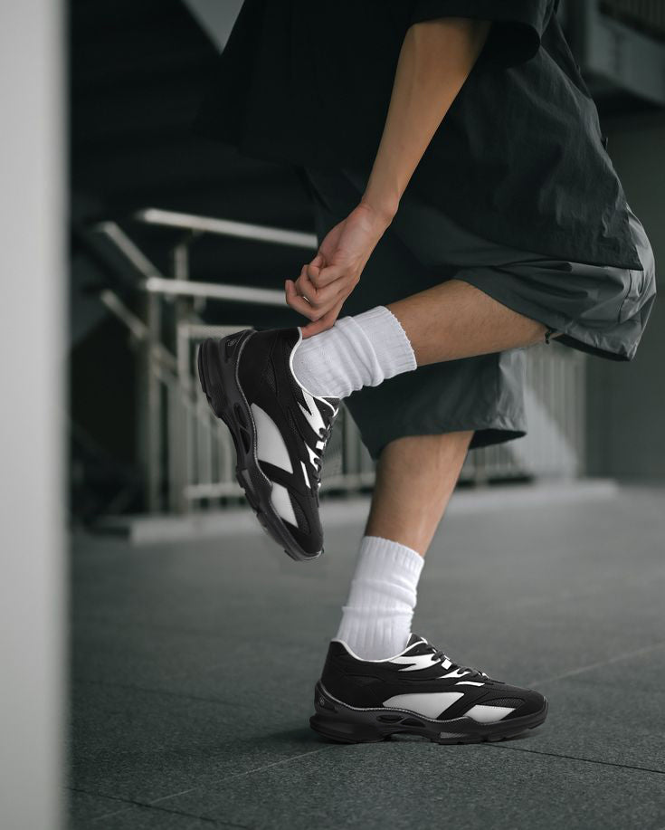 7CM / 2.76 Inches CMR CHAMARIPA Men's Hidden Height Increasing Shoes - Black Sneakers That Make You Taller